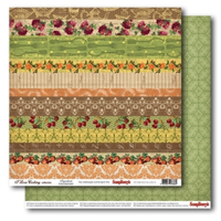 Бумага для скрапбукинга 30,5х30,5 см 180 гр/м двусторон Готовим дома, Ингридиенты