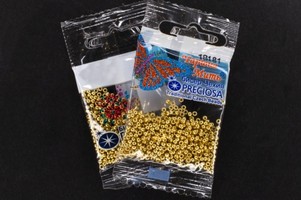 Бисер чешский Preciosa, цв.18181 золотой металлик, 10/0, круглый непрозрачный, 5 гр