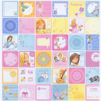 Бумага для скрапбукинга 30,5х30,5 см 180 гр/м односторон Подружки, Карточки 2