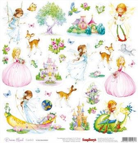 Бумага для скрапбукинга 30,5х30,5 см 180 гр/м односторон Волшебная страна, Карточки 3