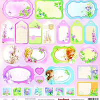 Бумага для скрапбукинга 30,5х30,5 см 180 гр/м односторон Волшебная страна, Карточки 2