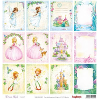 Бумага для скрапбукинга 30,5х30,5 см 180 гр/м односторон Волшебная страна, Карточки 1