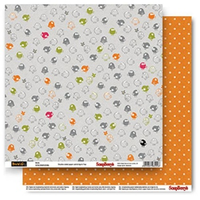 Бумага для скрапбукинга 30,5х30,5 см 180 гр/м двусторон Басик, Птенцы