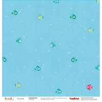 Бумага для скрапбукинга 30,5х30,5 см 180 гр/м двусторон Басик, Под водой