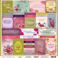 Бумага для скрапбукинга 30,5х30,5 см 180 гр/м односторон Райские птицы, Перышко