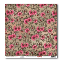 Бумага для скрапбукинга 30,5х30,5 см 180 гр/м двусторон Райские птицы, Цветы