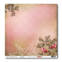 Бумага для скрапбукинга 30,5х30,5 см 180 гр/м двусторон Райские птицы, Сказочный сад