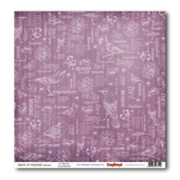 Бумага для скрапбукинга 30,5х30,5 см 180 гр/м двусторон Райские птицы, Мелодия