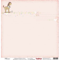 Бумага для скрапбукинга 30,5х30,5 см 180 гр/м односторон Забава, Жирафик