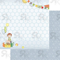 Бумага для скрапбукинга 30,5х30,5 см 180 гр/м двусторон С Днем Рожения, Мечты