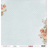 Бумага для скрапбукинга 30,5х30,5 см 180 гр/м односторон Бабочки, Утро