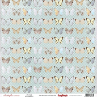 Бумага для скрапбукинга 30,5х30,5 см 180 гр/м односторон Бабочки, Бабочки