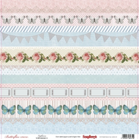 Бумага для скрапбукинга 30,5х30,5 см 180 гр/м односторон Бабочки, Легкость