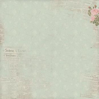 Бумага для скрапбукинга 30,5х30,5 см 180 гр/м односторон Франзузское Путешествие, Летний бриз