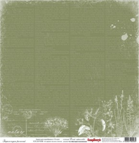 Бумага для скрапбукинга 30,5х30,5 см 180 гр/м односторон Верет странствий, Энциклопедия растений