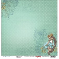 Бумага для скрапбукинга 30,5х30,5 см 180 гр/м двусторон Сказки про фей, Лесная фея