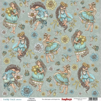 Бумага для скрапбукинга 30,5х30,5 см 180 гр/м двусторон Сказки про фей, Мечты