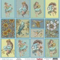 Бумага для скрапбукинга 30,5х30,5 см 180 гр/м двусторон Сказки про фей, Загадки
