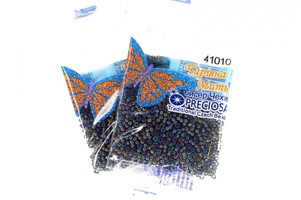 Бисер чешский Preciosa, цв.41010 серый, 10/0, круглый прозрачный радужный, 5 гр