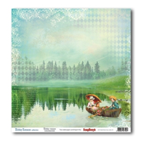 Бумага для скрапбукинга 30,5х30,5 см 180 гр/м двусторон Курортный роман, Романтические сюжеты