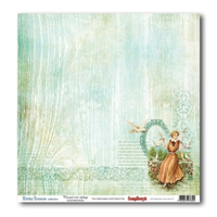 Бумага для скрапбукинга 30,5х30,5 см 180 гр/м двусторон Курортный роман, Пора давно минувших дней