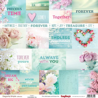 Бумага для скрапбукинга 30,5х30,5 см 180 гр/м односторон Элегантно Просто, Карточки 1