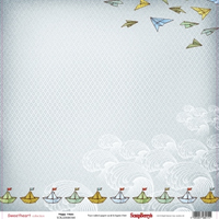 Бумага для скрапбукинга 30,5х30,5 см 180 гр/м двусторон Мальчик и девочка, Счастливое время