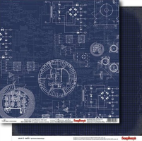 Бумага для скрапбукинга 30,5х30,5 см 180 гр/м двусторон Мужские правила, Точка отсчета