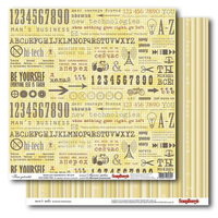 Бумага для скрапбукинга 30,5х30,5 см 180 гр/м двусторон Мужские правила, План действий