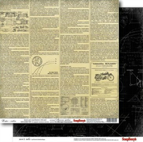 Бумага для скрапбукинга 30,5х30,5 см 180 гр/м двусторон Мужские правила, Вопрос-ответ