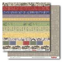 Бумага для скрапбукинга 30,5х30,5 см 180 гр/м двуостор Мужские правила, Простая геометрия