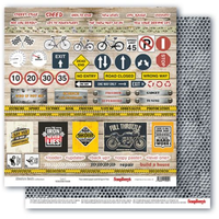 Бумага для скрапбукинга 30,5х30,5 см 180 гр/м двустор Мужские хобби, Карточки 2