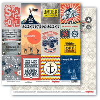 Бумага для скрапбукинга 30,5х30,5 см 180 гр/м двуостор Мужские хобби, Карточки