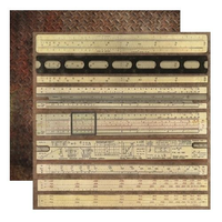 Бумага для скрапбукинга 30,5х30,5 см 180 гр/м двуостор Точка невозврата, Хроника вычислений