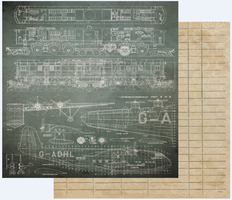 Бумага для скрапбукинга 30,5х30,5 см 180 гр/м двуостор Точка невозврата, Военный объекты