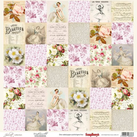 Бумага для скрапбукинга 30,5х30,5 см 180 гр/м одностор Джульетта, Мадемуазель