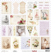 Бумага для скрапбукинга 30,5х30,5 см 180 гр/м одностор Джульетта, Карточки