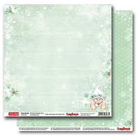 Бумага для скрапбукинга 30,5х30,5 см 180 гр/м двустор Зимняя ягодка, Волшебство