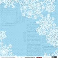 Бумага для скрапбукинга 30,5х30,5 см 180 гр/м двустор Однажды зимой, Узоры