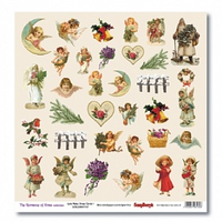 Бумага для скрапбукинга 30,5х30,5 см 180 гр/м одностор Новогодний пейзаж, Карточки 1