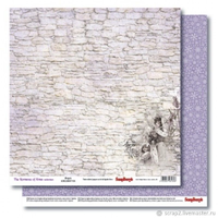 Бумага для скрапбукинга 30,5х30,5 см 180 гр/м двустор Новогодний пейзаж, Вьюга