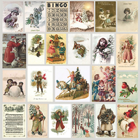 Бумага для скрапбукинга 30,5х30,5 см 180 гр/м одностор Новогодний пейзаж, Карточки 2