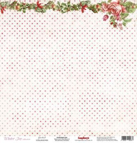 Бумага для скрапбукинга 30,5х30,5 см 180 гр/м одностор Зимнее утро, Гирлянда