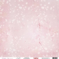 Бумага для скрапбукинга 30,5х30,5 см 180 гр/м одностор Зимнее утро, Снегопад