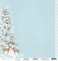 Бумага для скрапбукинга 30,5х30,5 см 180 гр/м одностор Зимнее утро, Зимнее утро