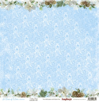 Бумага для скрапбукинга 30,5х30,5 см 180 гр/м двустор Вкус зимы, Пейсли