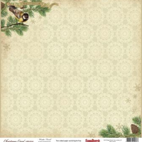 Бумага для скрапбукинга 30,5х30,5 см 180 гр/м двустор Ночь перед Рождестовм, Зимний лес