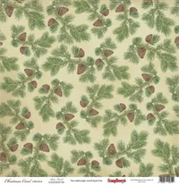 Бумага для скрапбукинга 30,5х30,5 см 180 гр/м двустор Ночь перед Рождестовм, Сосновый бор