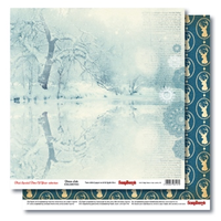 Бумага для скрапбукинга 30,5х30,5 см 180 гр/м двустор С Рождестовом, А снег идет