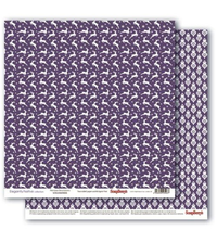 Бумага для скрапбукинга 30,5х30,5 см 180 гр/м двустор Зимние контрасты Звездная ночь, Ежевичный вкус